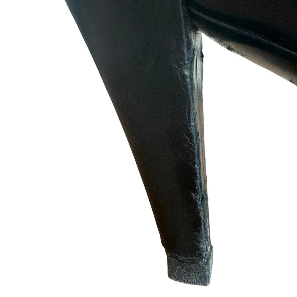 Vintage Gucci 202941 Black Leather Crest Medallion Knee High Boots 9B